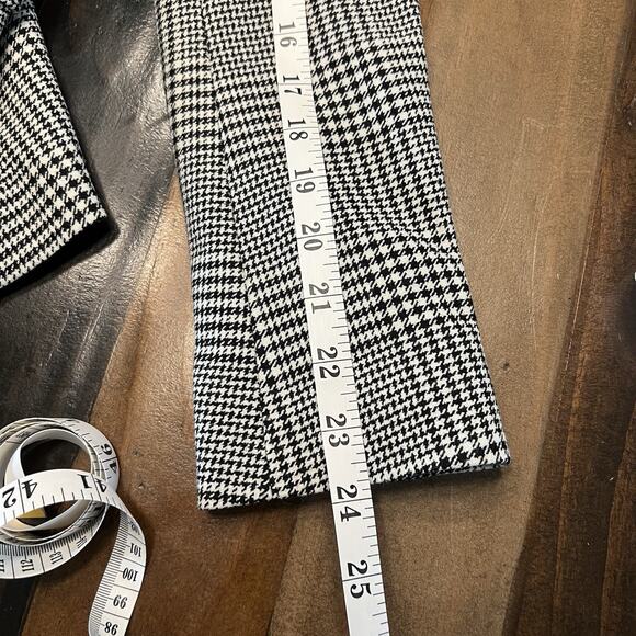 Elie Tahari Womens Blazer Black Plaid One Button Stretch Work Suit Jacket Sz 2 - Picture 9 of 9